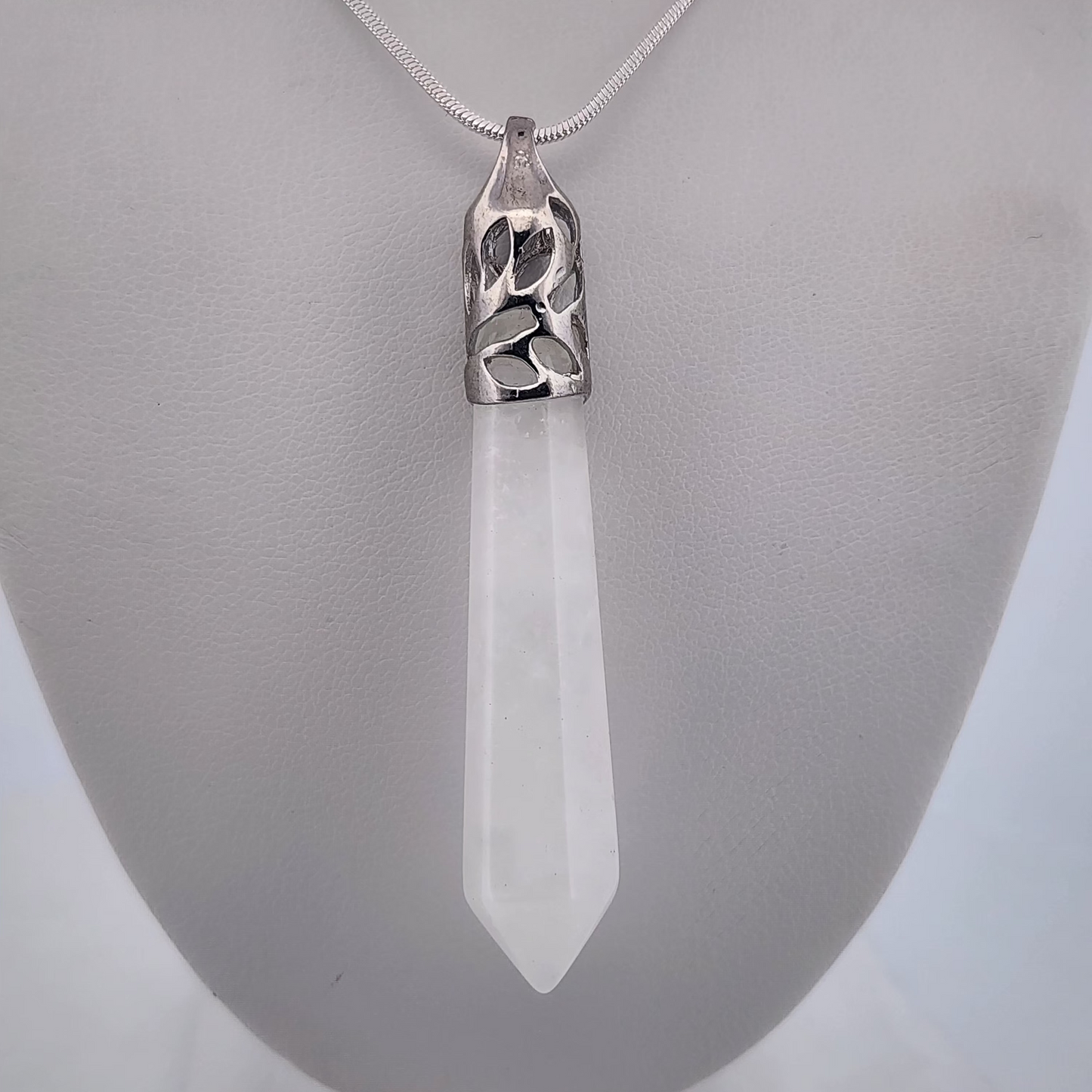 Selenite Raw Crystal Pendant Necklace