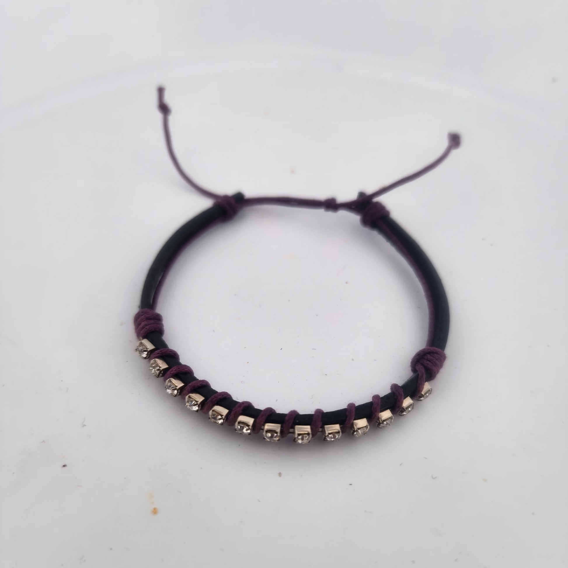 Bracelet with beads on a white background