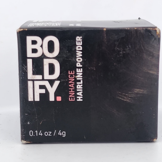 Box of Boldify enhance hairline powder on a white background