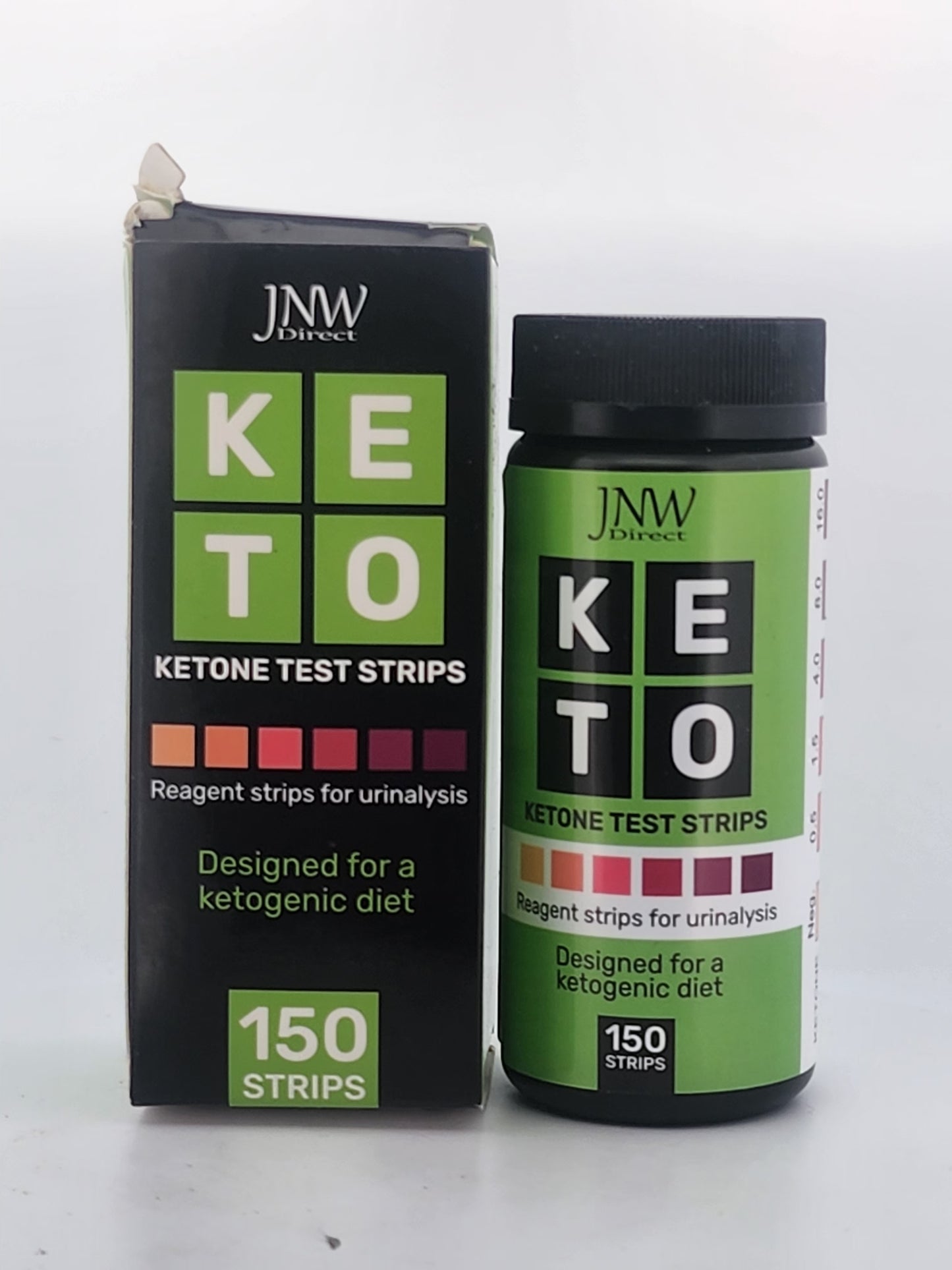 JNW Direct Ketone Test Strips - 150 Count for Keto Diet Urinalysis