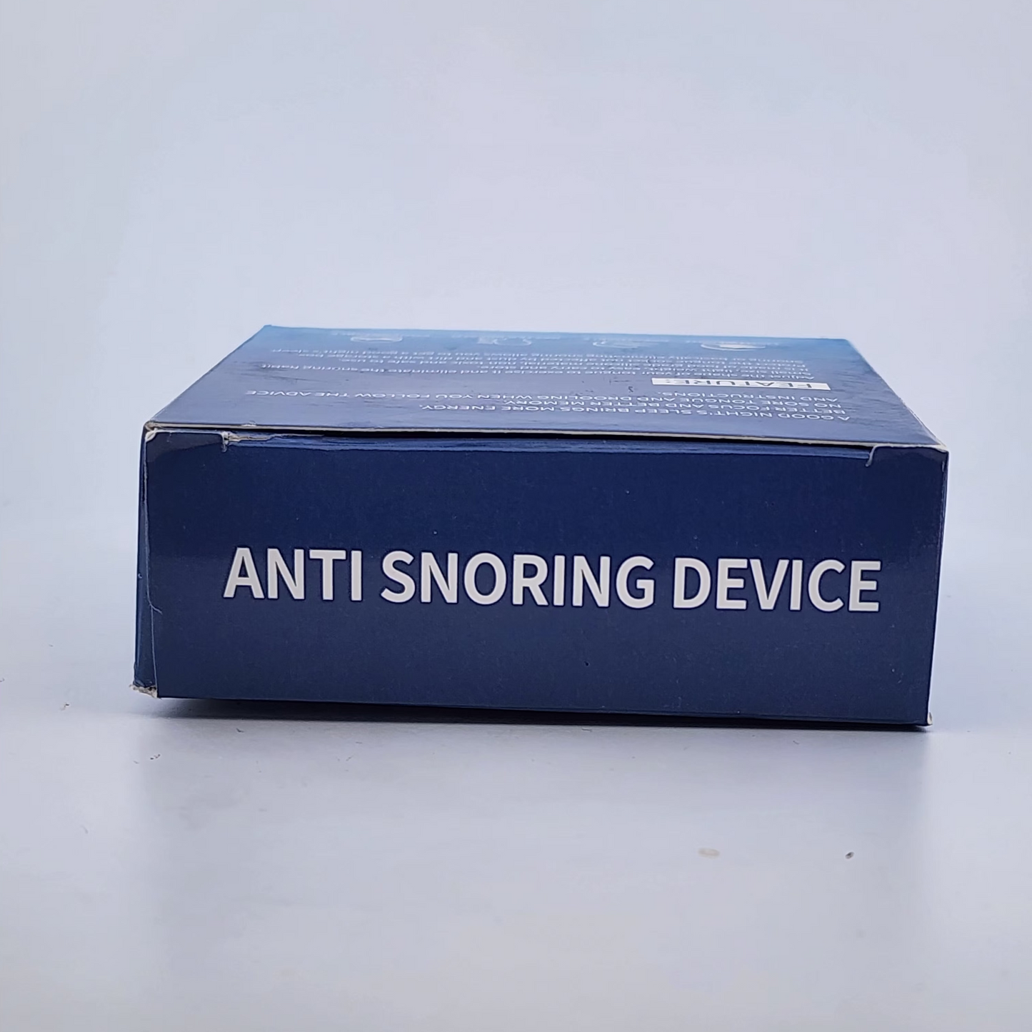 Blue box labeled 'Anti Snoring Device' on a light gray background