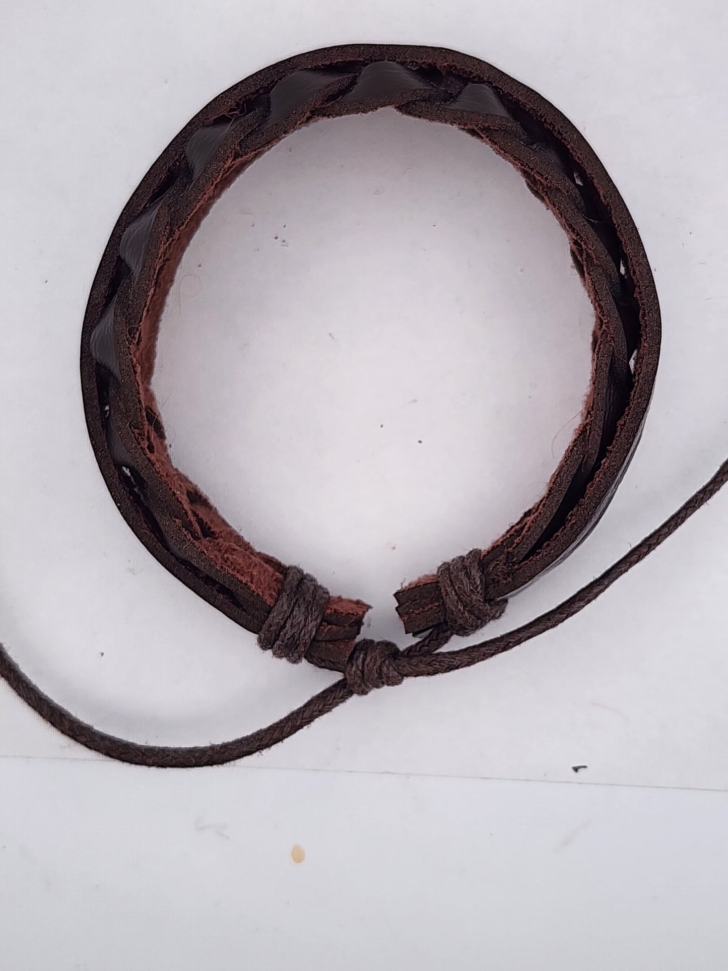 Dark Brown Braided Leather Bracelet | Adjustable Woven Cuff | Unisex Boho Style