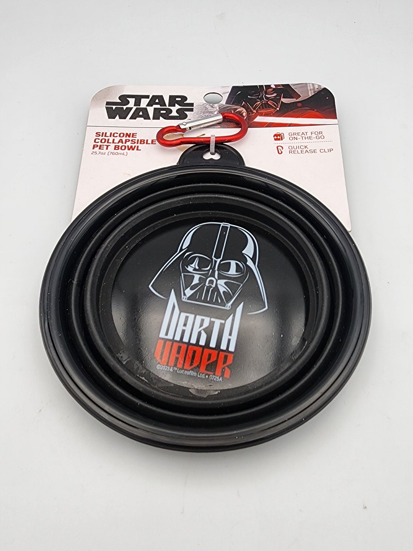 Star Wars Silicone Collapsible Pet Bowl Set 2-Pack Darth Vader & Baby Yoda