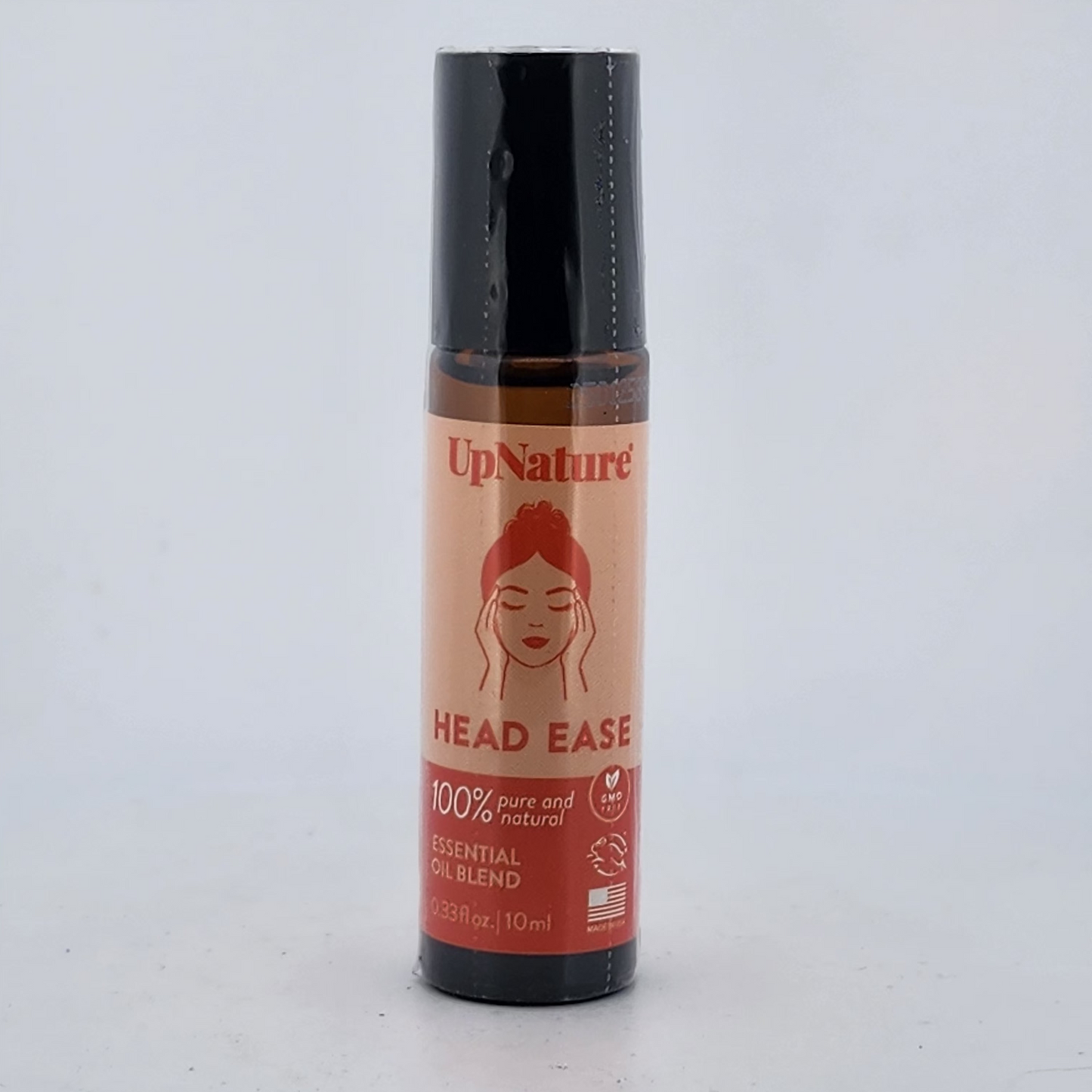 Bottle of UpNature Head Ease on a white background