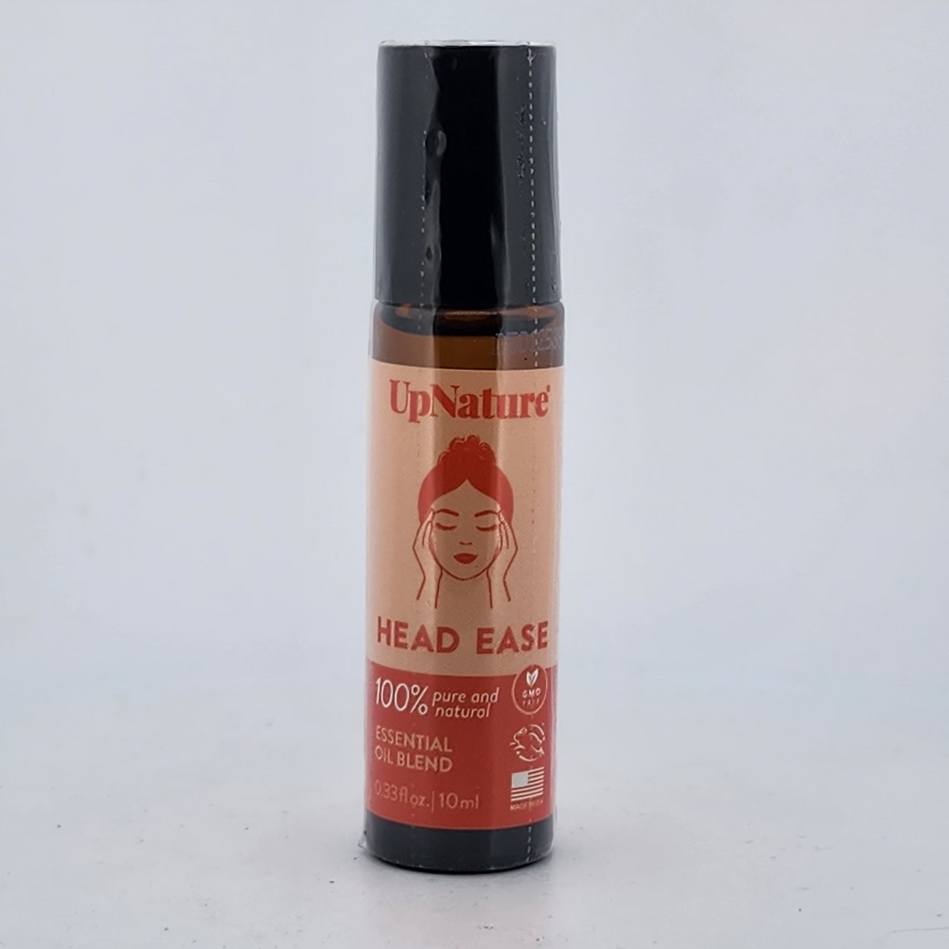 Bottle of UpNature Head Ease on a white background