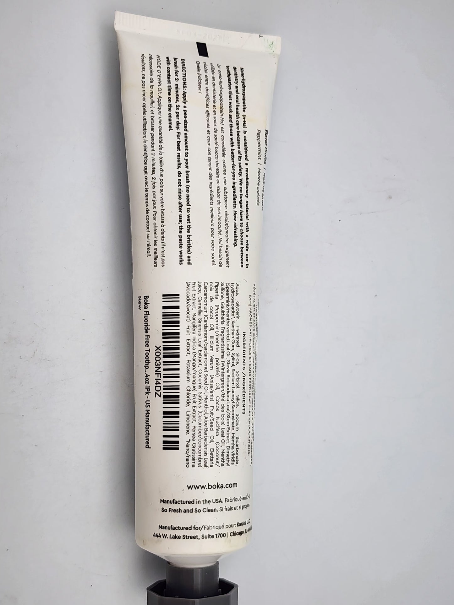 BOKA Whitening Toothpaste Fresh Mint 8oz n-HA Mineral Formula