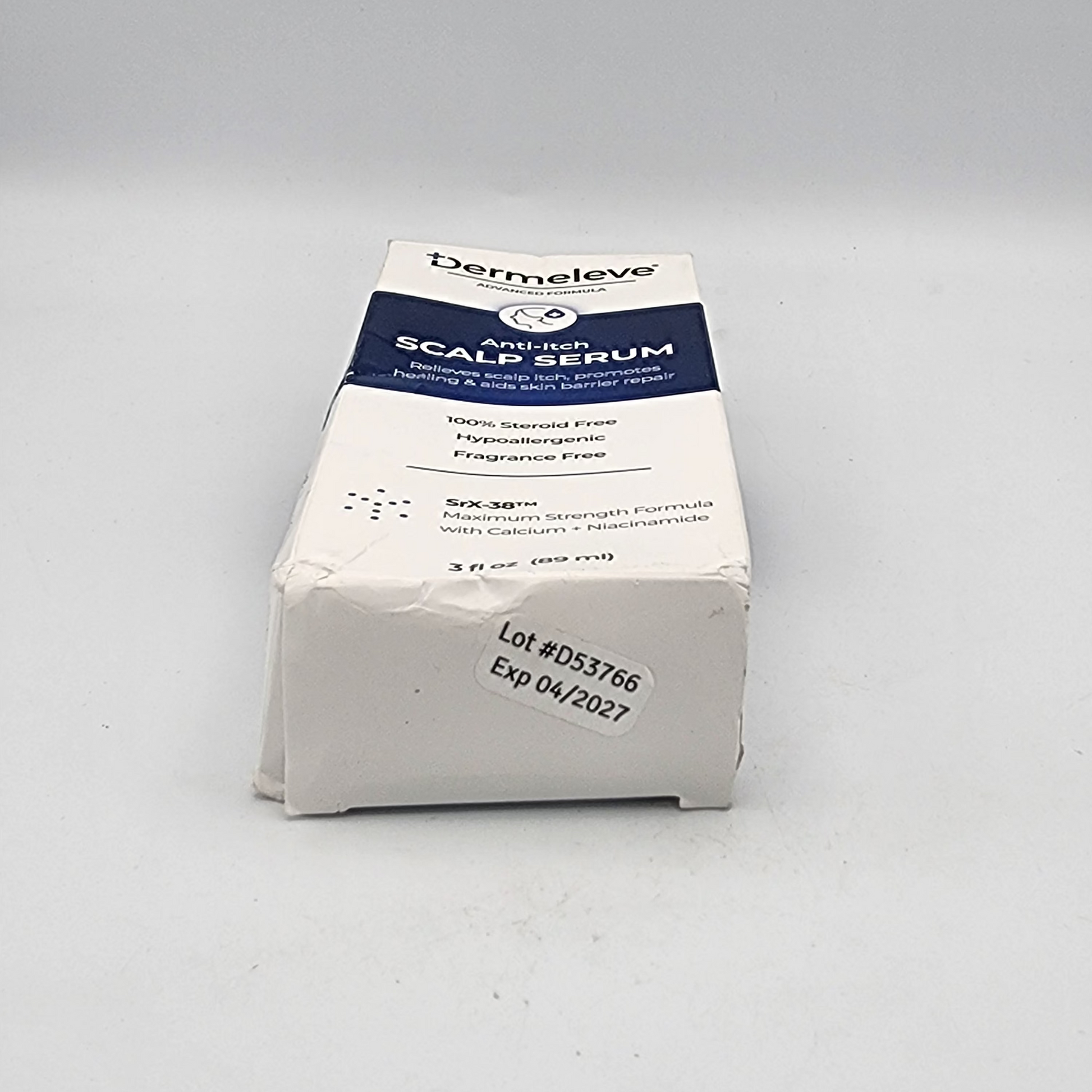 Box of Dermevele Scalp Serum on a white background