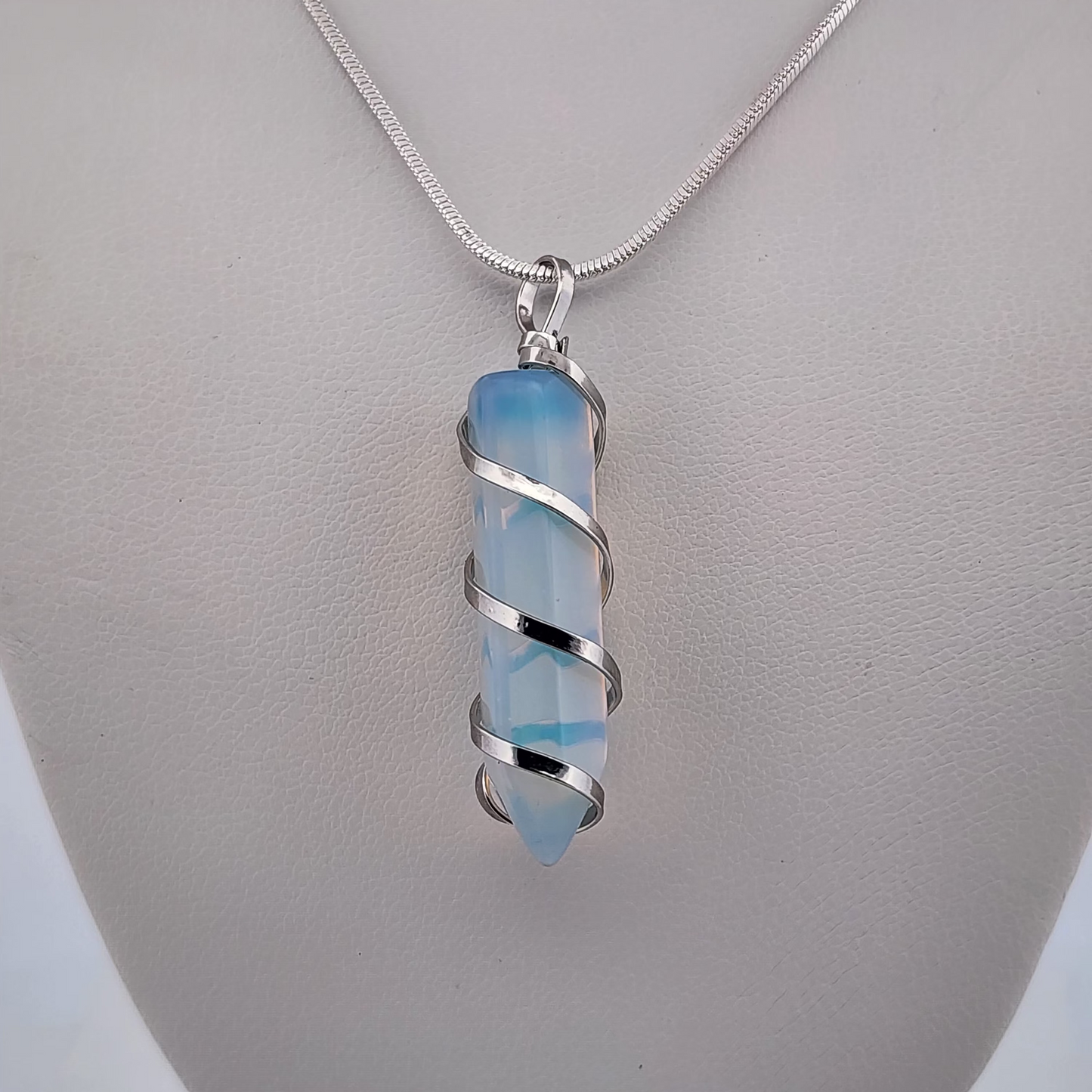 Opalite Chip Stone Pendant Necklace