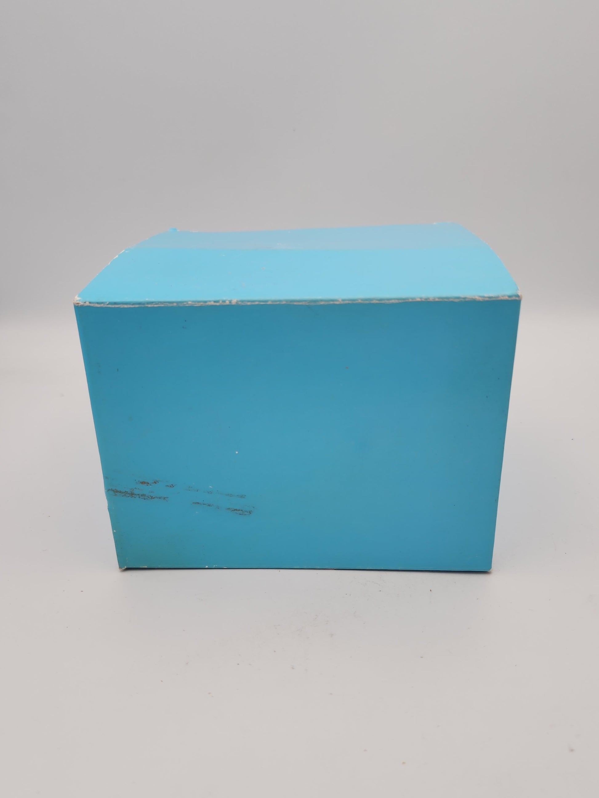 Blue rectangular object on a white background