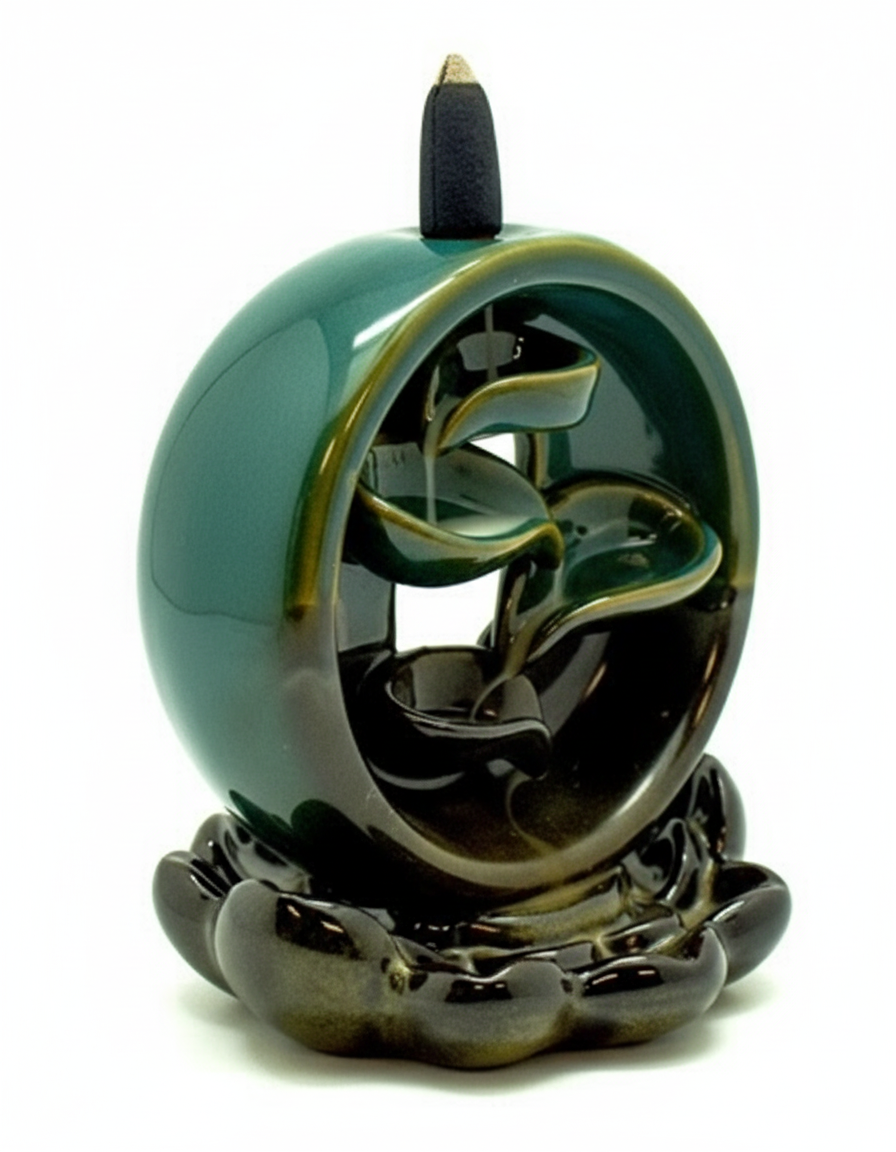 Round Ceramic Backflow Burner - Side View