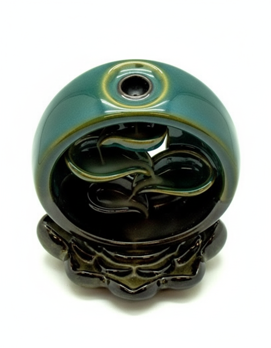 Round Ceramic Backflow Burner - Top View